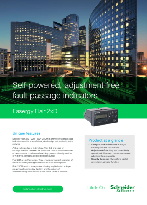 Schneider Electric Fault Indicator Easergy Flair Catalogue