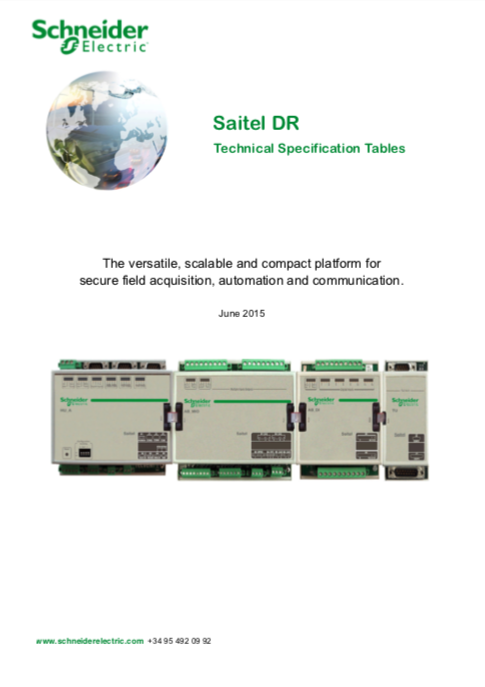 Schneider Electric RTU Saitel DR Catalogue